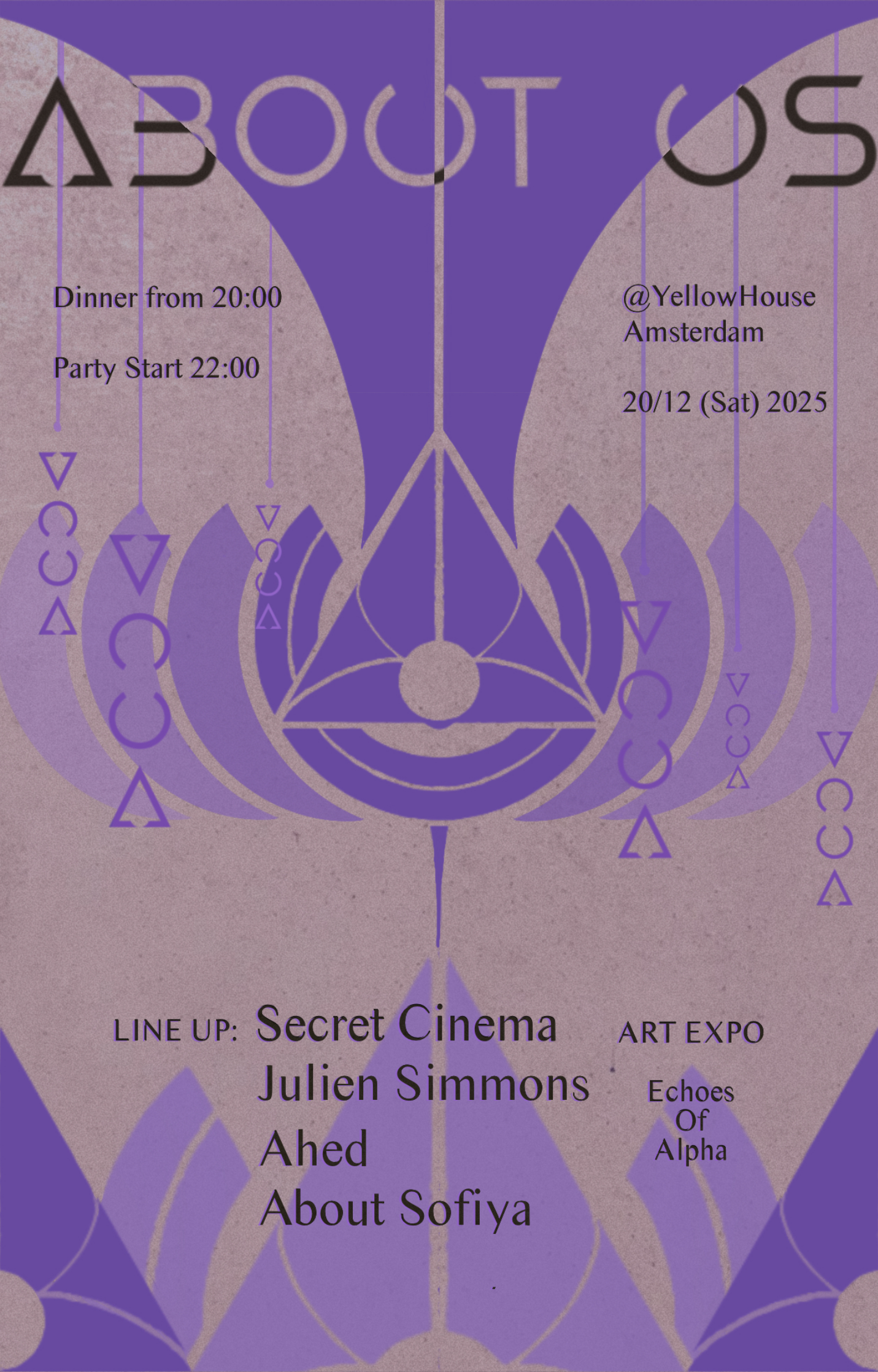 About Us Event Flyer